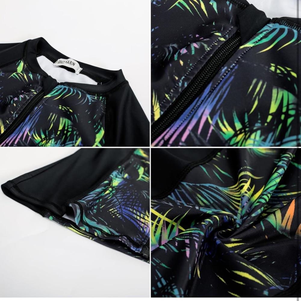NWT GRACE KARIN Women's 3 Piece Jacket/ Shorts/Sports Bra/ Rash Guard UPF50+, S - Picture 5 of 13